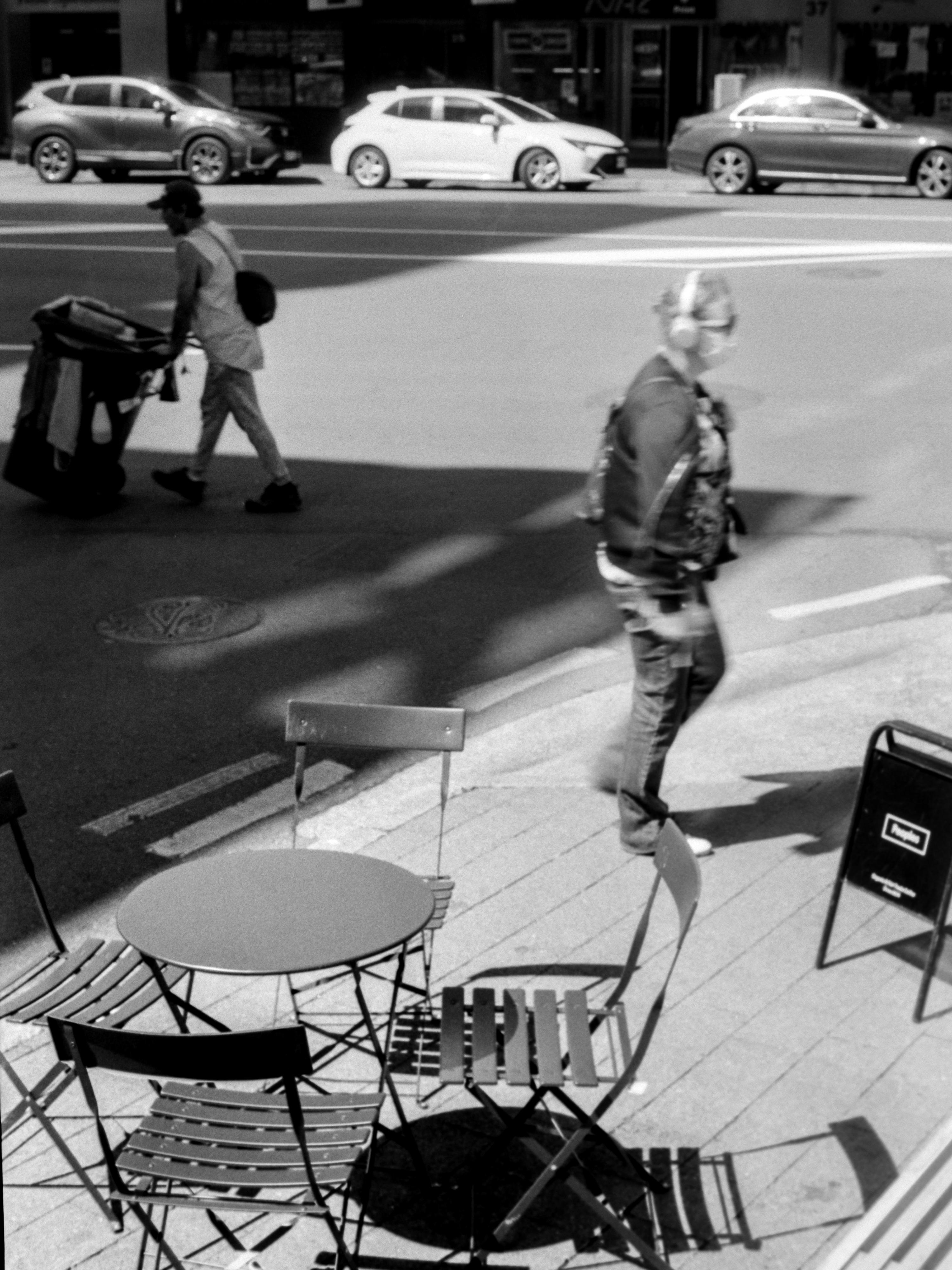 Photo of a busy street corner 